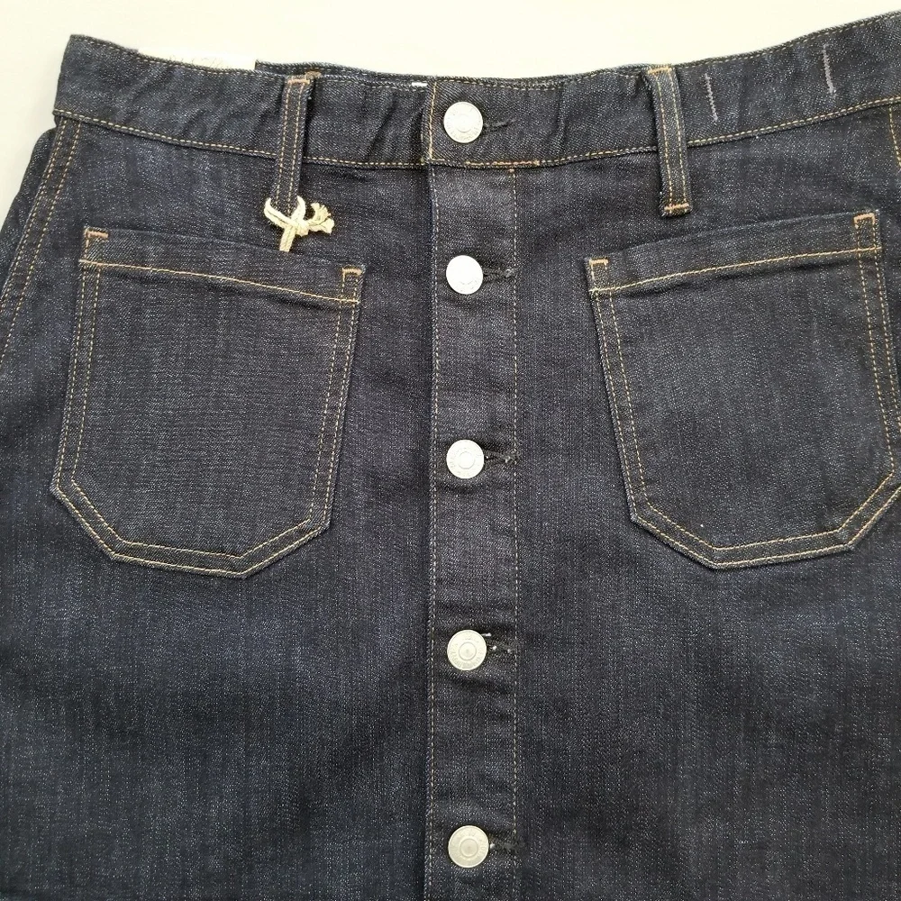 Denim & Supply dark wash button front skirt NWT
